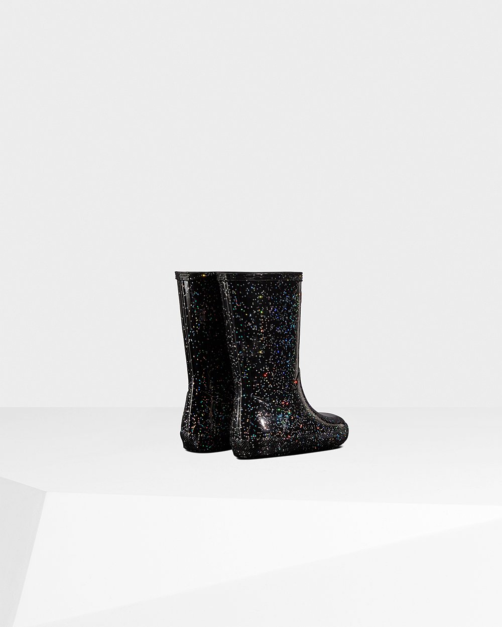 Galochas Hunter Criança Pretas - Original First Giant Glitter - 24NSFTIAE